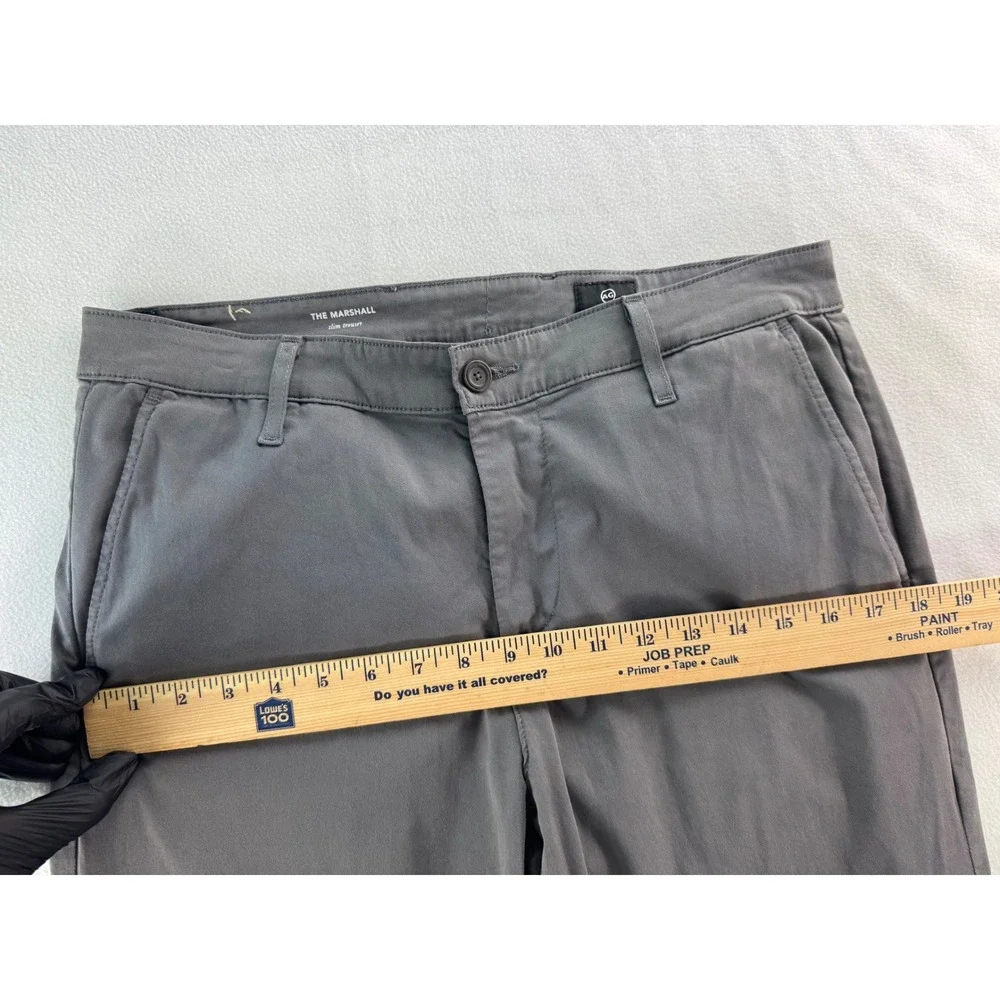 AG Adriano Goldschmied The Marshall Slim‎ Straight Pants Mens 33X35 Gray